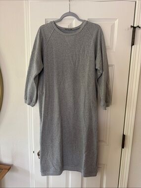 Casual Heather Gray Sweatshirt Dress